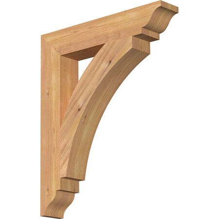 Ekena Millwork Thorton Traditional Smooth Bracket, Western Red Cedar, 3 1/2"W x 20"D x 24"H BKT04X20X24THR01SWR